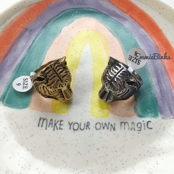 New FP Gold Plated Tiger Statement Ring ~ Silver or Bronze Clemson LSU Auburn - Picture 15 of 16